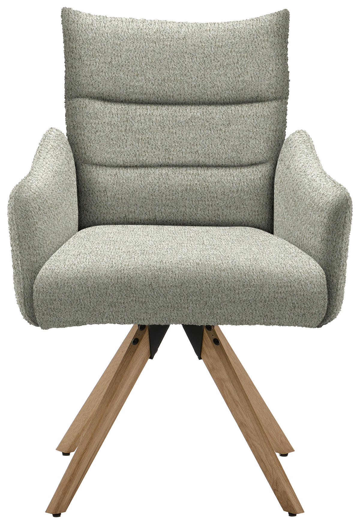 ARMLEHNSTUHL  in Jacquard  - Taupe/Eichefarben, Design, Holz/Textil (62/86/68cm) - Welnova