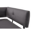 ECKBANK 205/165 cm  in Grau, Schwarz  - Schwarz/Grau, MODERN, Textil/Metall (205/165cm) - Cantus