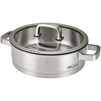 SERVIERPFANNE  - Edelstahlfarben, Basics, Glas/Metall (28/8cm) - Am Cook