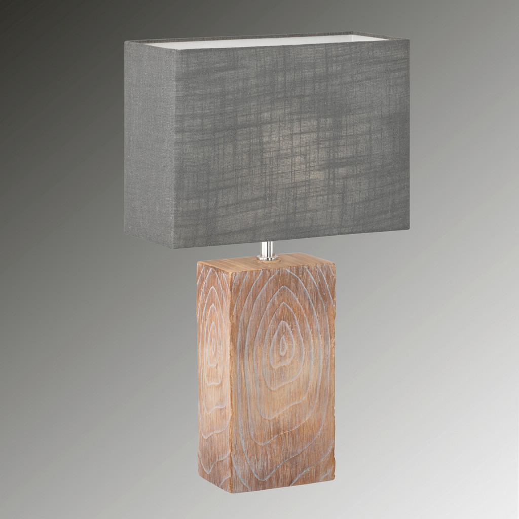 Thumbnail - Fischer & Honsel Tischleuchte Bronco, Grau, Textil, 13x50x30 cm, Schnurschalter, Lampen & Leuchten, Innenbeleuchtung, Ti...