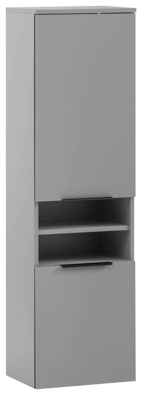 MIDISCHRANK 40,3/138,3/32 cm - Platinfarben/Schwarz, MODERN, Holzwerkstoff/Metall (40,3/138,3/32cm) - MID.YOU