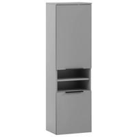 MIDISCHRANK 40,3/138,3/32 cm  - Platinfarben/Schwarz, MODERN, Holzwerkstoff/Metall (40,3/138,3/32cm) - MID.YOU