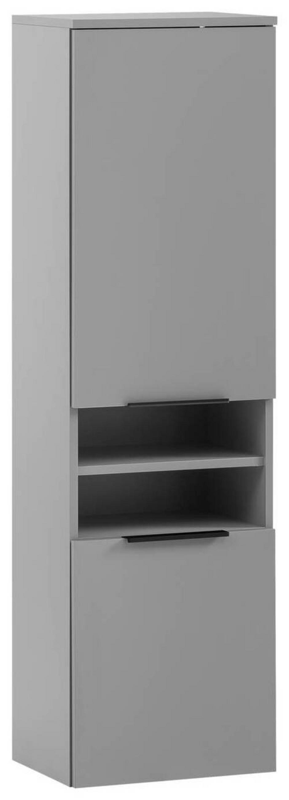 MIDISCHRANK 40,3/138,3/32 cm  - Platinfarben/Schwarz, MODERN, Holzwerkstoff/Metall (40,3/138,3/32cm) - MID.YOU