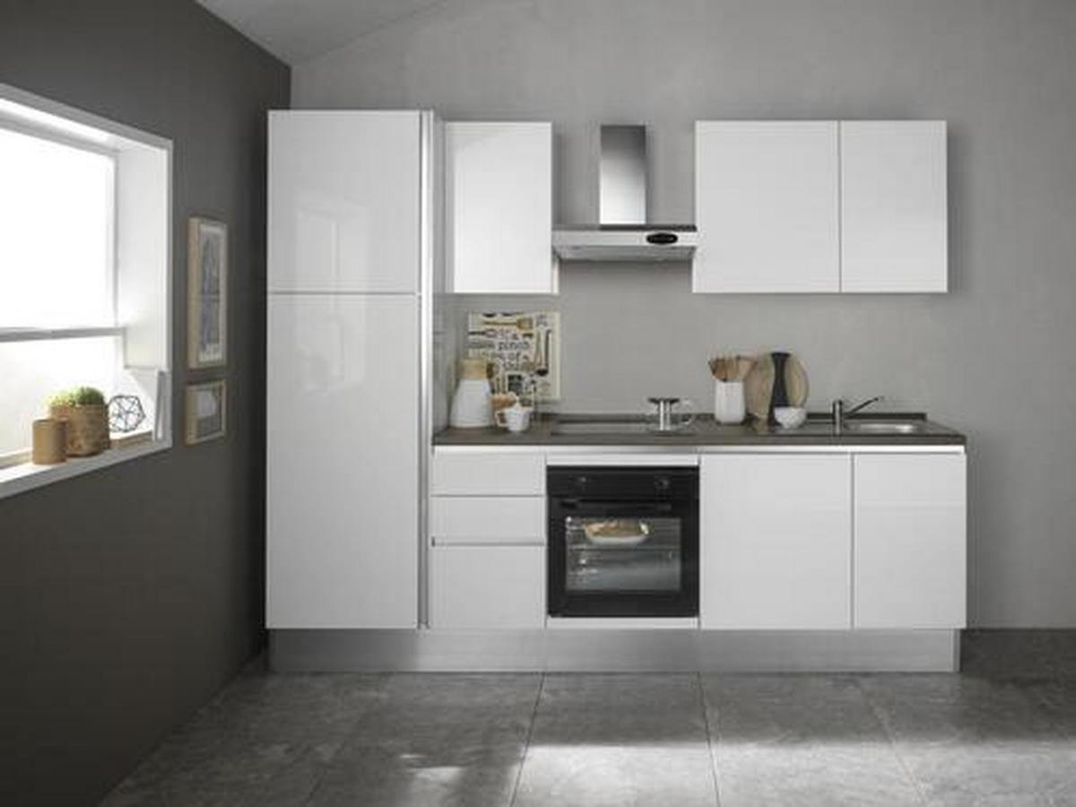 KUHINJSKI BLOK - bela, leseni material (275/222/60cm) - Italstyle