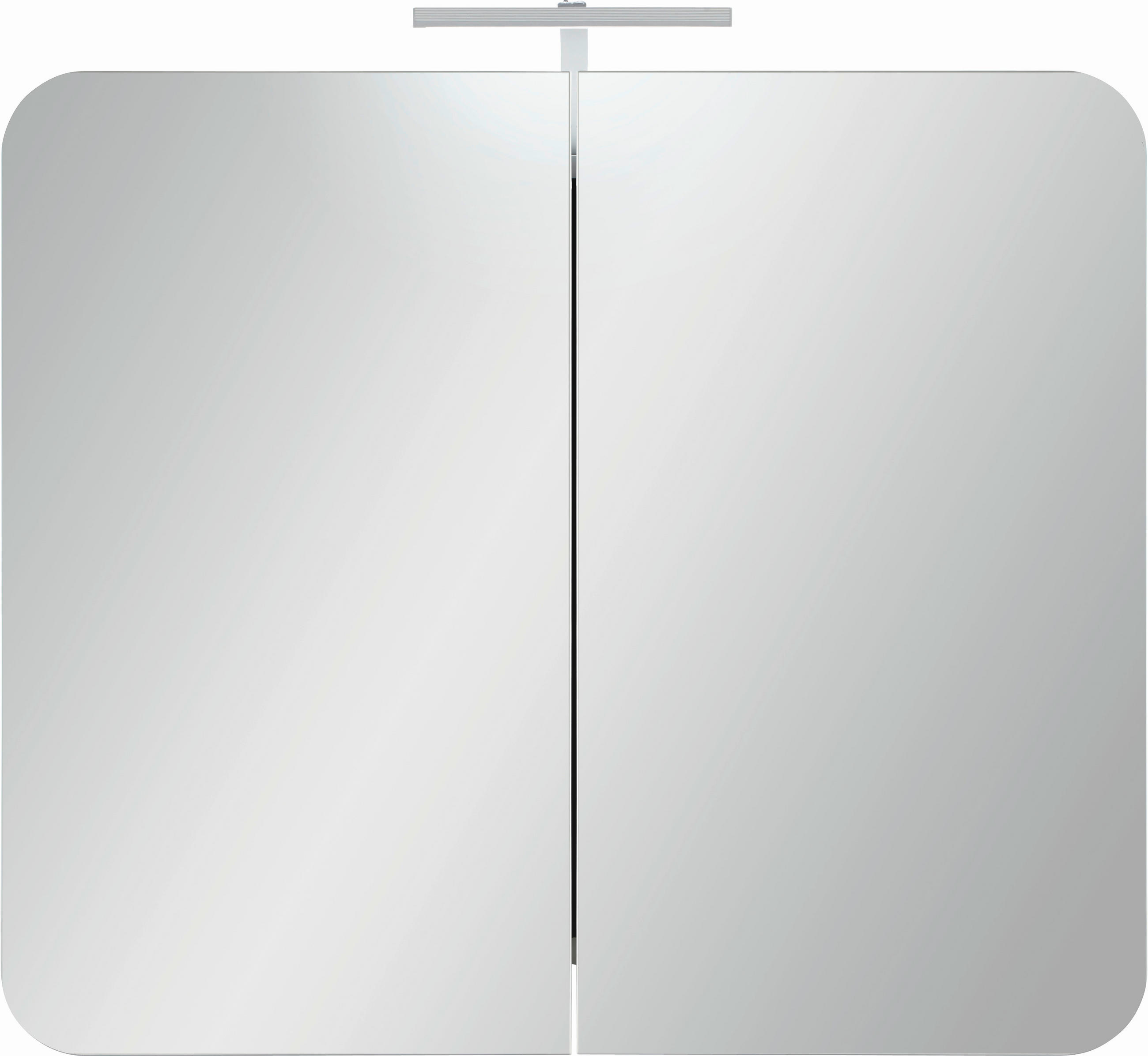 ELEMENT S OGLEDALOM   - bijela, Moderno, drvni materijal (80/69/16cm) - Xora