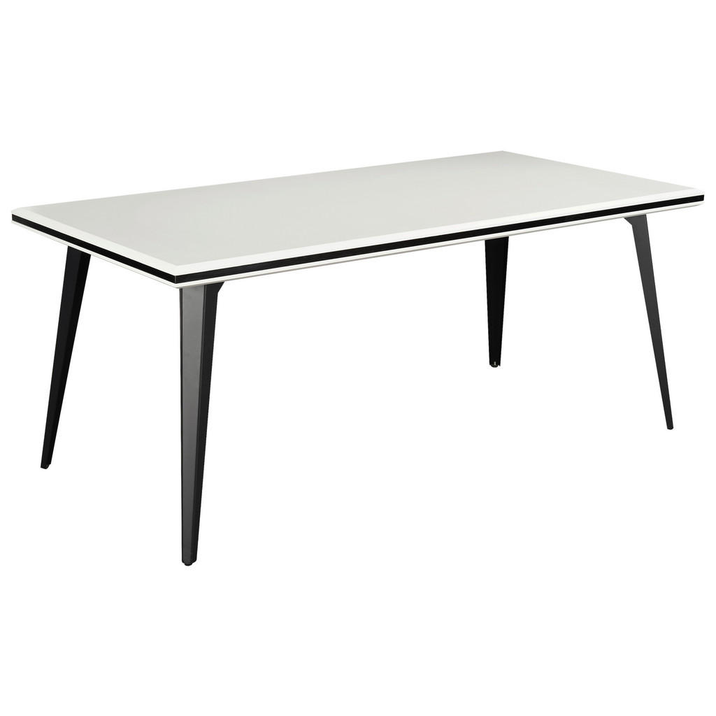 MID.YOU JEDÁLENSKÝ STÔL, čierna, biela, 180/90/76 cm