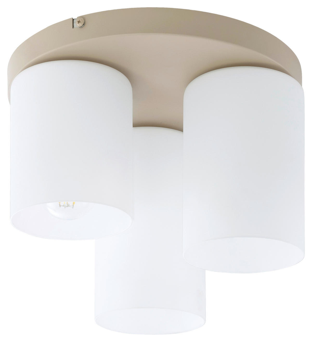 DECKENLEUCHTE  32/23 cm    - Sandfarben, Trend, Glas/Metall (32/23cm) - Novel