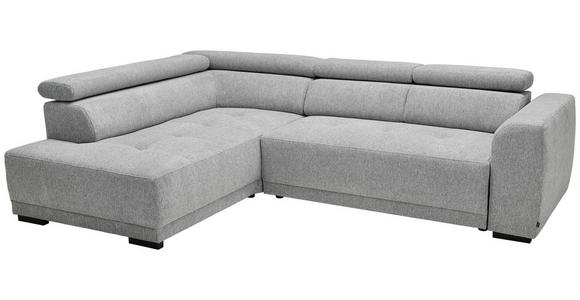 ECKSOFA Hellgrau Struktur  - Hellgrau/Schwarz, Design, Kunststoff/Textil (205/284cm) - Xora