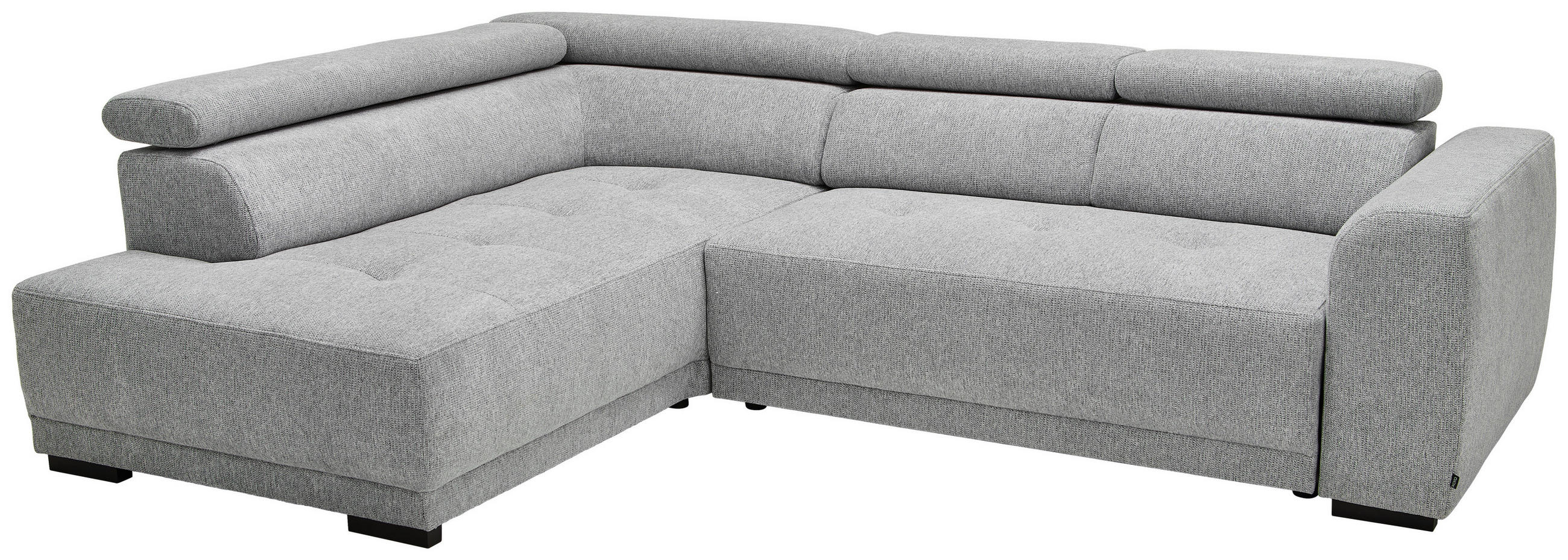 Thumbnail - Xora Ecksofa, Hellgrau, Textil, 3-Sitzer, Ottomane links, Eckteil, 284x205 cm, Stoffauswahl, seitenverkehrt erhältlich, ...