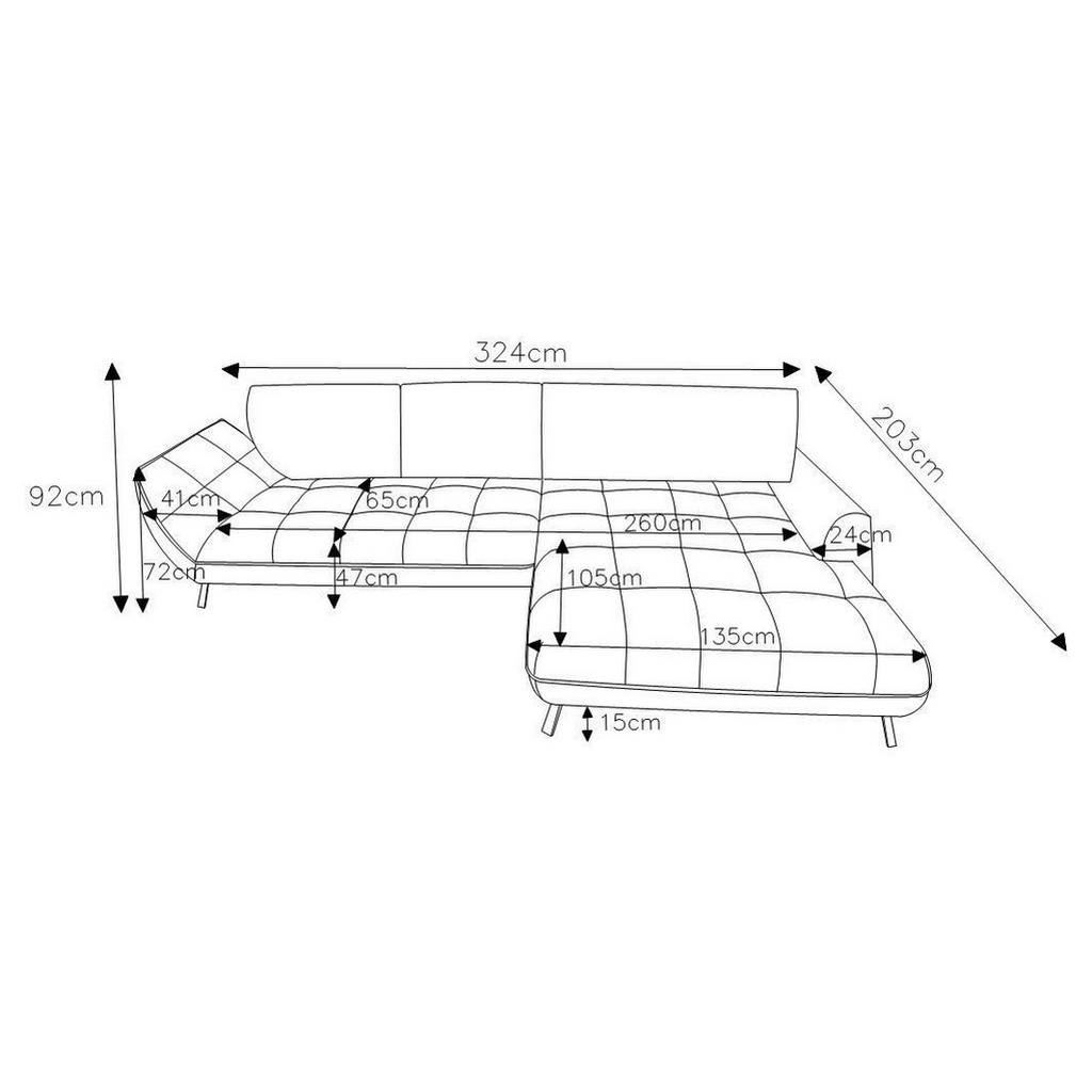 Thumbnail - Livetastic Ecksofa Biarritz, Hellbraun, Textil, 3-Sitzer, Füllung: Silikon, Schaumstoffflocken,Schaumstoff, Ottomane rec...