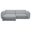 ECKSOFA in Webstoff Grau  171/265 cm  - Schwarz/Grau, Design, Kunststoff/Textil (171/265cm) - home24