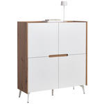 HIGHBOARD Weiß, Eiche Artisan Einlegeböden  - Eiche Artisan/Weiß, Design, Holzwerkstoff/Metall (110/124/40cm) - Carryhome