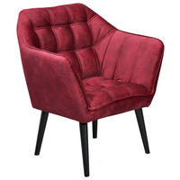 COCKTAILSESSEL - Weinrot/Schwarz, MODERN, Holz/Holzwerkstoff (84/87/70cm) - MID.YOU