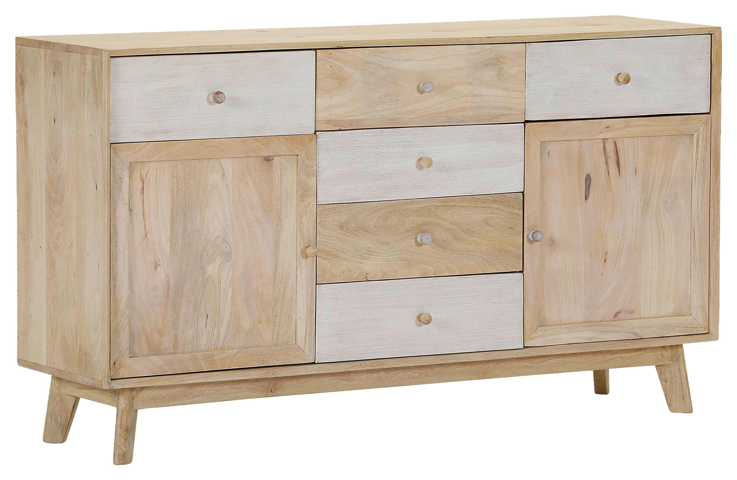 SIDEBOARD Kata  in 140/80/41 cm  - Naturfarben/Weiß, Design, Holz (140/80/41cm) - Landscape