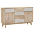 SIDEBOARD Kata  in 140/80/41 cm  - Naturfarben/Weiß, Design, Holz (140/80/41cm) - Landscape