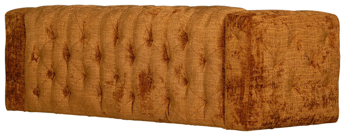 2,5-SITS SOFFA i sammet rostfärgad  - rostfärgad, Klassisk, metall/trä (232/78/112cm) - Niels Andersson