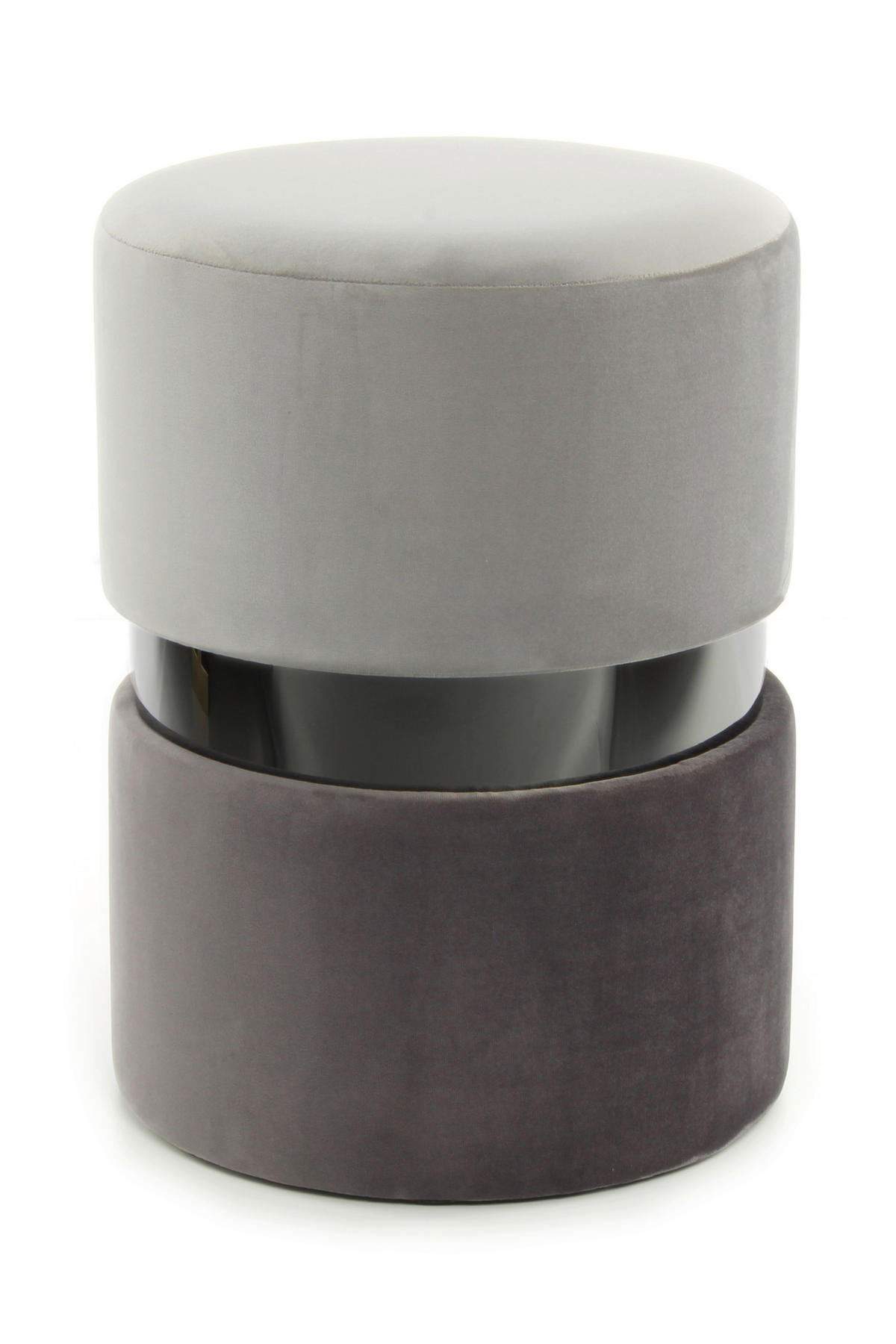 TABURETKA, drevo, kov, textil, kompozitné drevo, 35/46/35 cm - čierna/svetlosivá, Basics, kov/drevo (35/46/35cm)