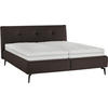 POLSTERBETT 180/200 cm  in Braun  - Weiss/Creme, Modern, Holz/Holzwerkstoff (180/200cm) - Beldomo - Sleep