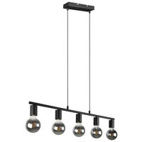 HÄNGELEUCHTE 82,5/150/8,5 cm   - Schwarz, Design, Metall (82,5/150/8,5cm) - P & B
