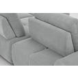 ECKSOFA in Velours Grau  - Schwarz/Grau, Design, Kunststoff/Textil (326/236cm) - Xora