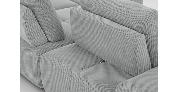 ECKSOFA in Velours Grau  - Schwarz/Grau, Design, Kunststoff/Textil (326/236cm) - Xora