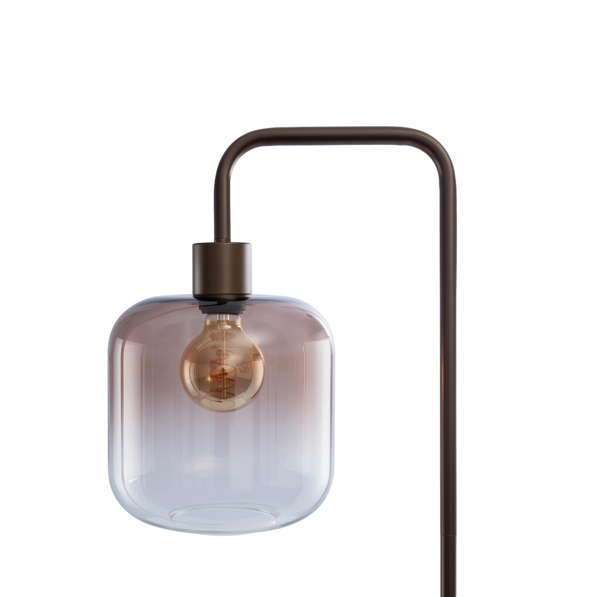 STEHLEUCHTE 35,5/23/160 cm    - Schwarz/Braun, Trend, Glas/Metall (35,5/23/160cm) - Collet's Monde