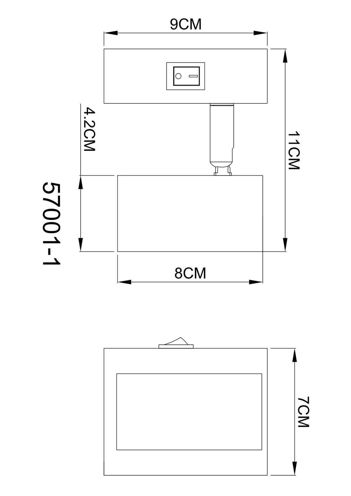 LED-STRAHLER 11/9/7 cm   - Schwarzchrom/Schwarz, Design, Metall (11/9/7cm) - Globo