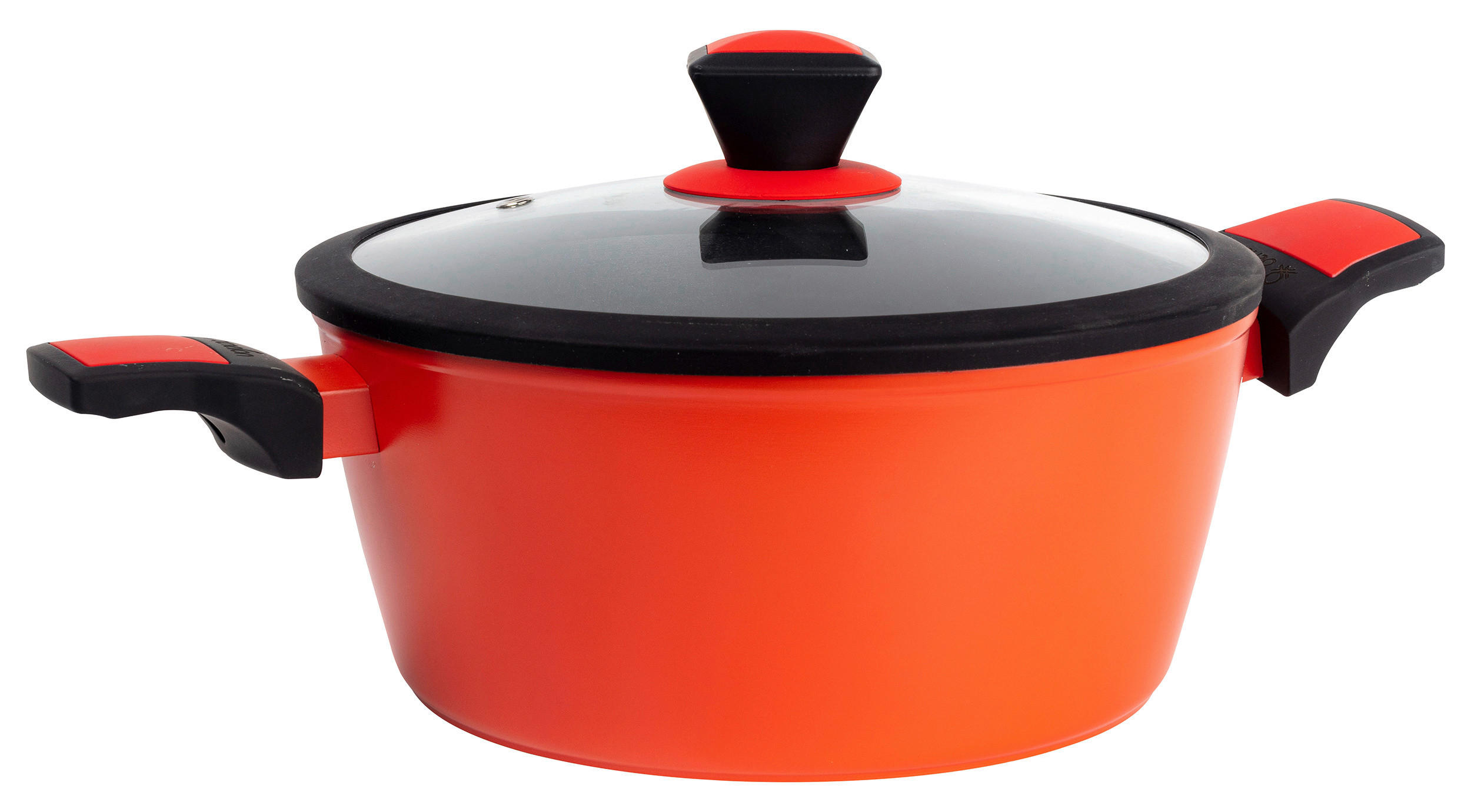 Rainbow Kasserolle 6,25 L 6.25 L  - Rot/Schwarz, Basics, Glas/Kunststoff - Benetton