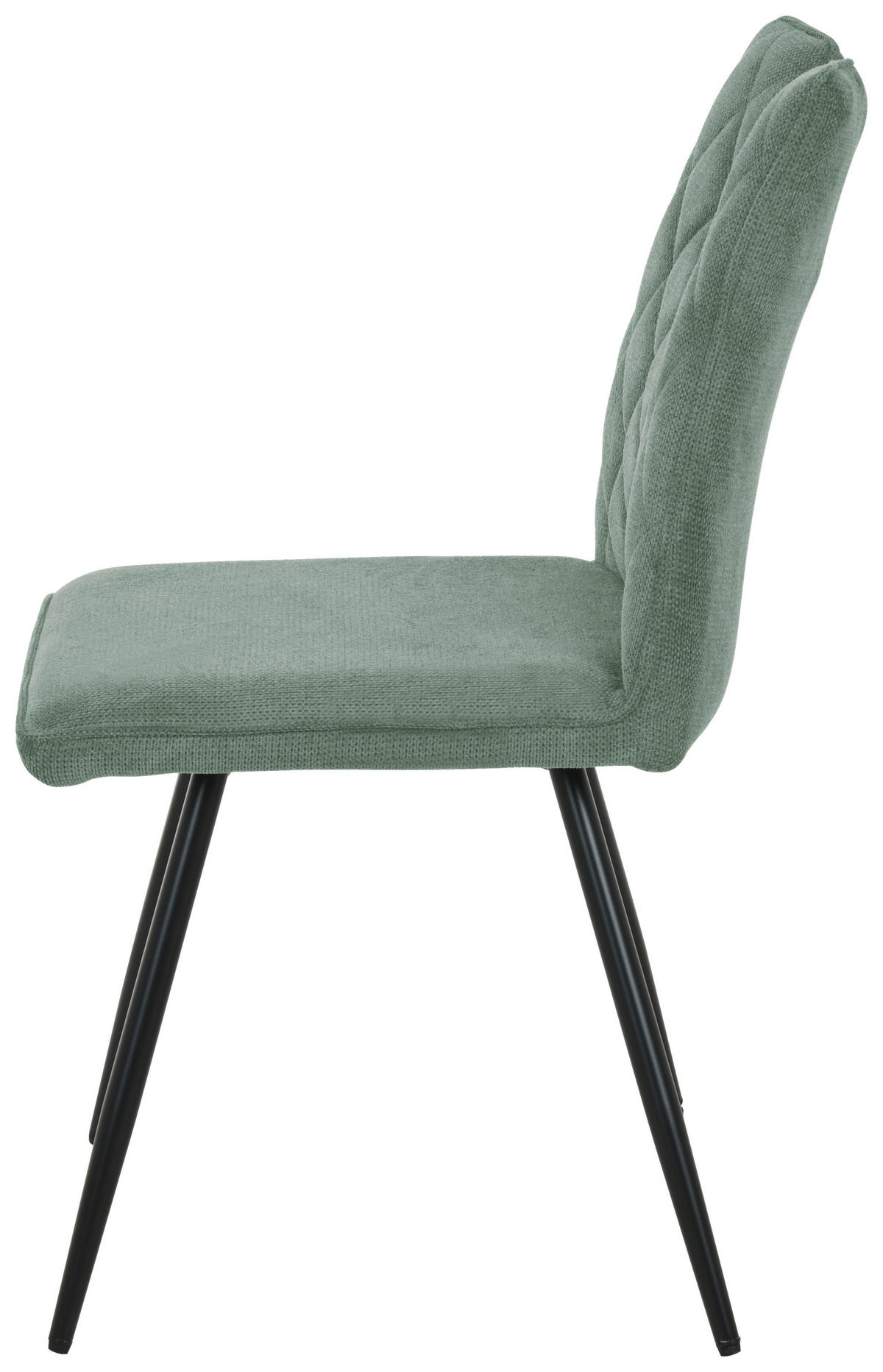 STUHL  in Eisen Webstoff  - Schwarz/Grün, Modern, Textil/Metall (47/87/60cm) - Boxxx