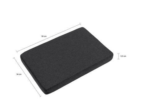 Thumbnail - Carryhome Sitzkissen Linus, Grau, Textil, Füllung: Polyurethan (Pur), 50x4x33 cm, pflegeleicht, Wohntextilien, Kissen, S...