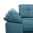 ECKSOFA in Mikrofaser Blau  - Chromfarben/Blau, Design, Textil/Metall (265/180cm) - Carryhome