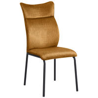 STOLICA  žuta, crna  metal, tekstil      - žuta/crna, Moderno, metal/tekstil (46/97/63cm)