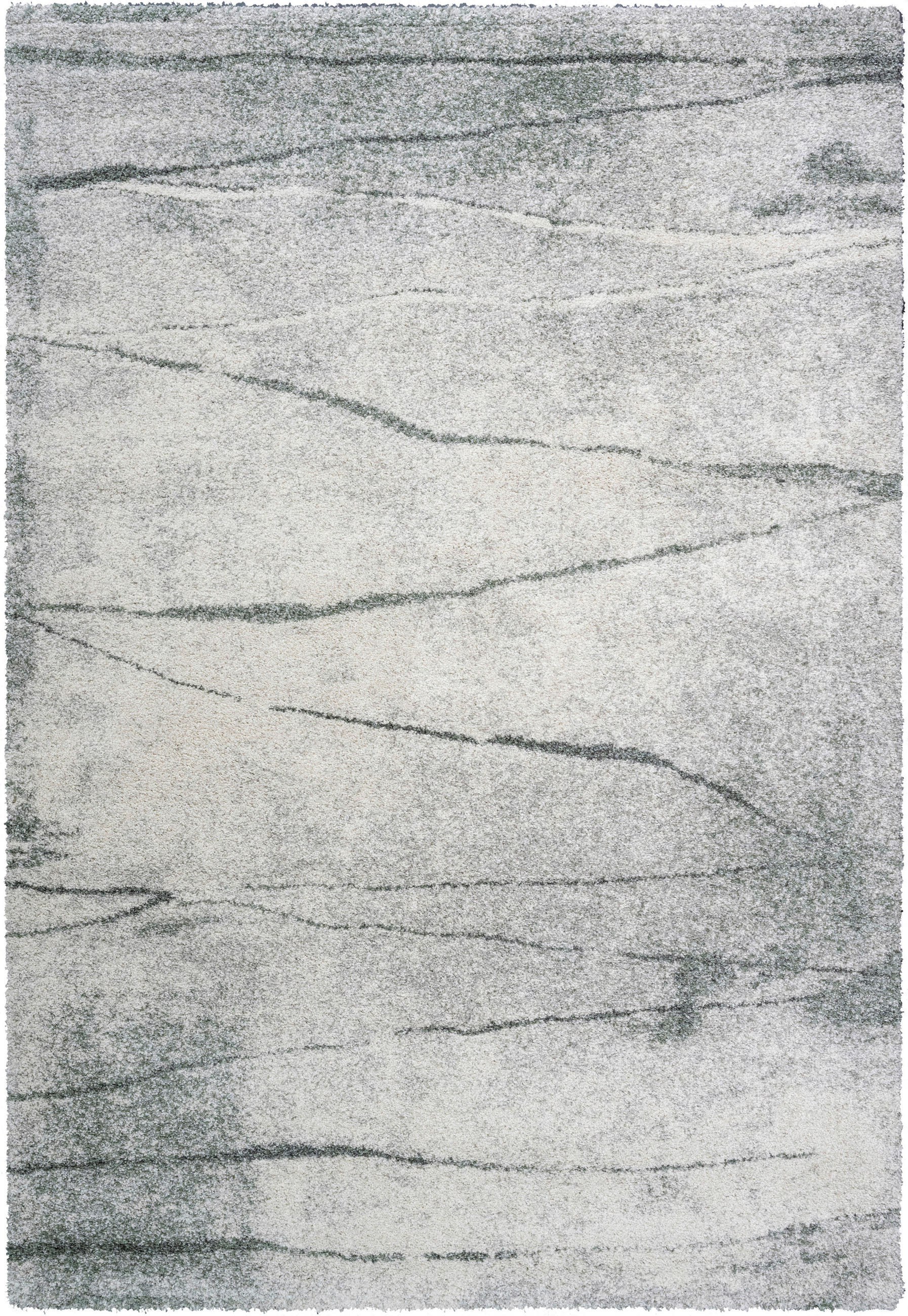 WEBTEPPICH  Wohnzimmer 133/195 cm Mehari Creme, Grün, Dunkelgrau  - Dunkelgrau/Creme, Basics, Kunststoff/Textil (133/195cm) - Novel