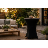 STEHTISCH - Platinfarben/Grauweiß, MODERN, Kunststoff/Textil (80/80/110cm) - Acamp