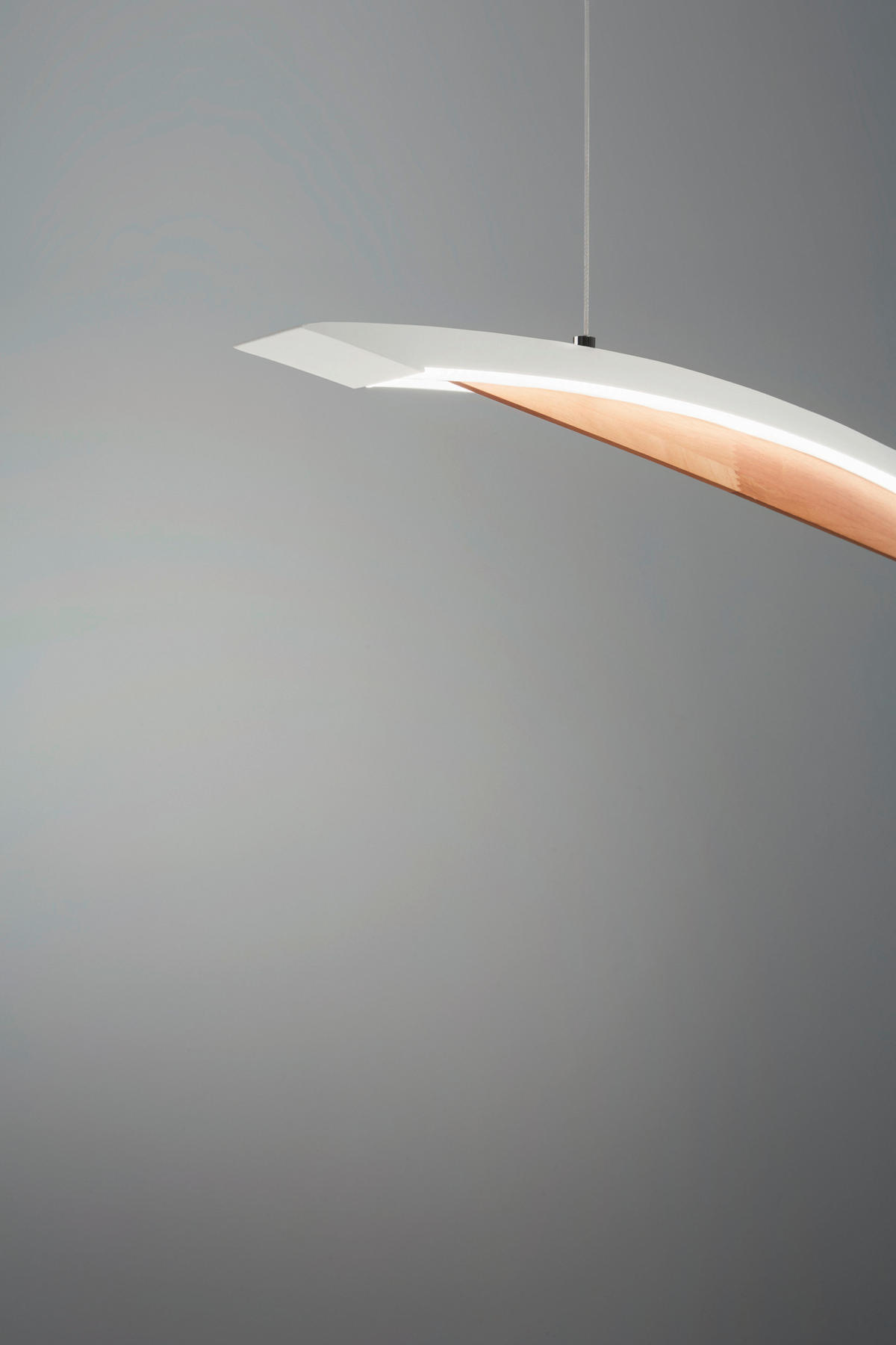 VISEČA LED-SVETILKA  Cordoba 36 W//3000 K/230 V/ - barve jesena/bela, Design, kovina/les (110/32/200cm)