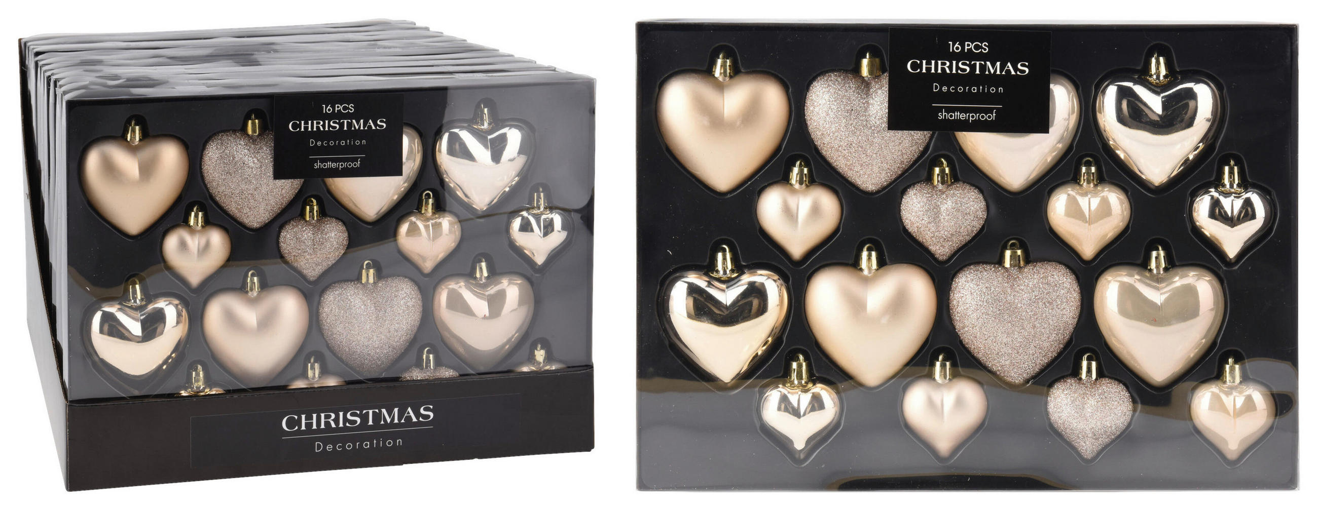 XXXLutz Christbaumkugel-Set Creme 3.5x22.5x31.5 cm