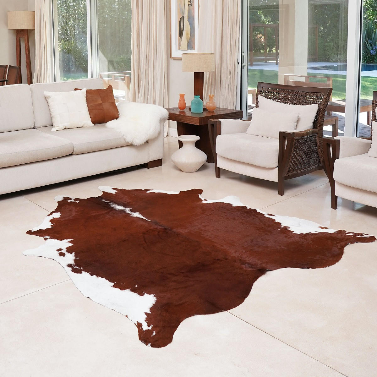 RINDERFELL 165/235 cm Cordoba Braun  - Braun, Natur, Leder/Fell (165/235cm) - Linea Natura