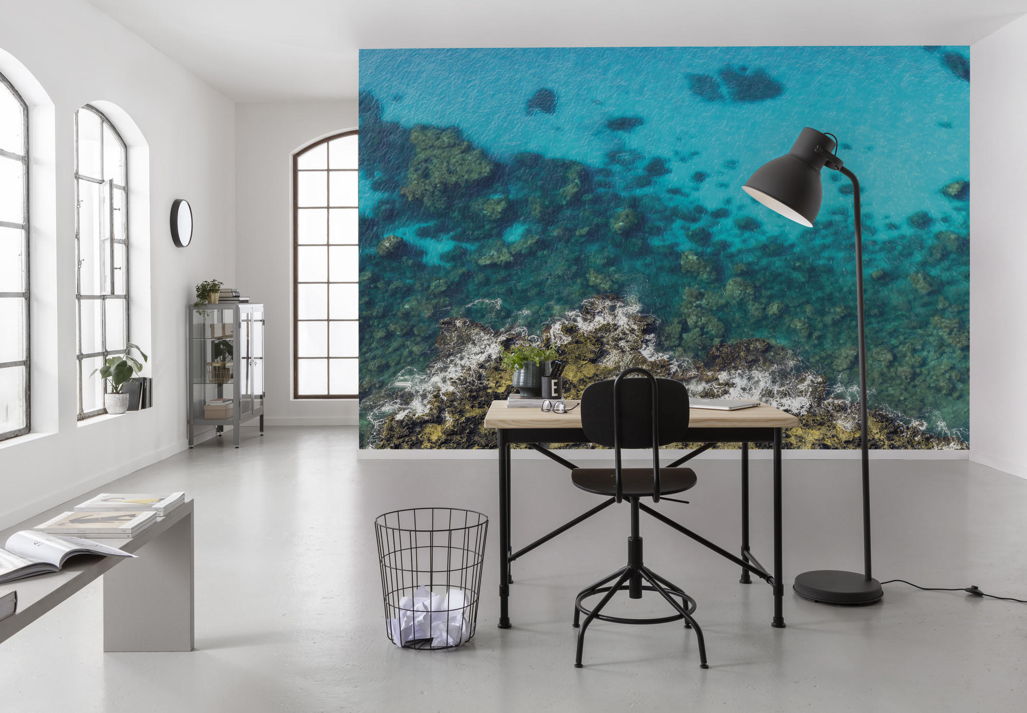 FOTOTAPETE - Blau, Trend, Textil (450/280cm) - Xora