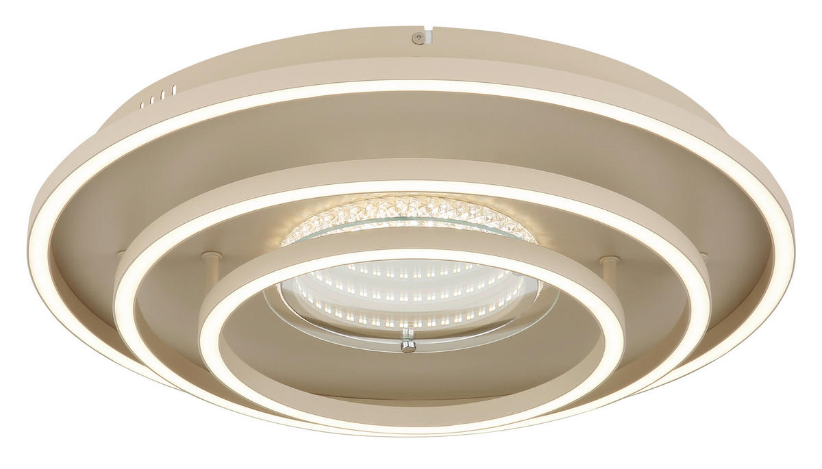 STROPNÍ LED SVÍTIDLO, 51,1/10,8 cm  - bílá/pískové barvy, Design, kov/plast (51,1/10,8cm) - Globo