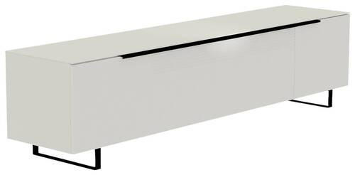 LOWBOARD  in 210/51/45 cm  - Weiss/Schwarz, Design, Glas/Holzwerkstoff (210/51/45cm) - Moderano