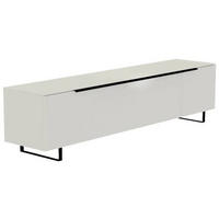 LOWBOARD  in 210/51/45 cm  - Weiss/Schwarz, Design, Glas/Holzwerkstoff (210/51/45cm) - Moderano