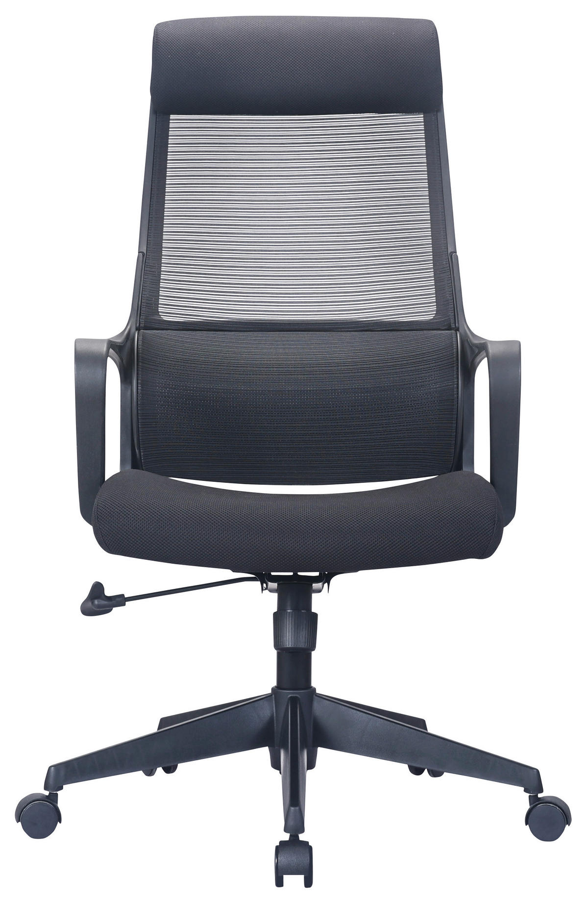 PISARNIŠKI STOL kovina, umetna masa, tekstil črna  - črna, Basics, kovina/umetna masa (63/116-125,5/68cm) - Carryhome