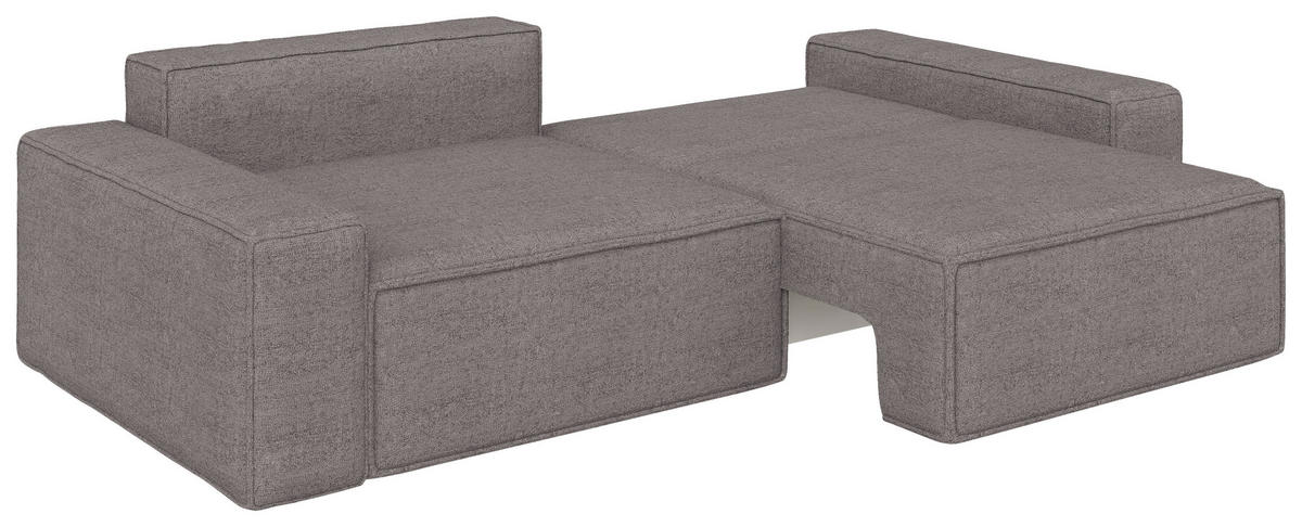 SCHLAFSOFA Webstoff Dunkelgrau  - Dunkelgrau/Schwarz, KONVENTIONELL, Kunststoff/Textil (256/83/115cm) - Carryhome