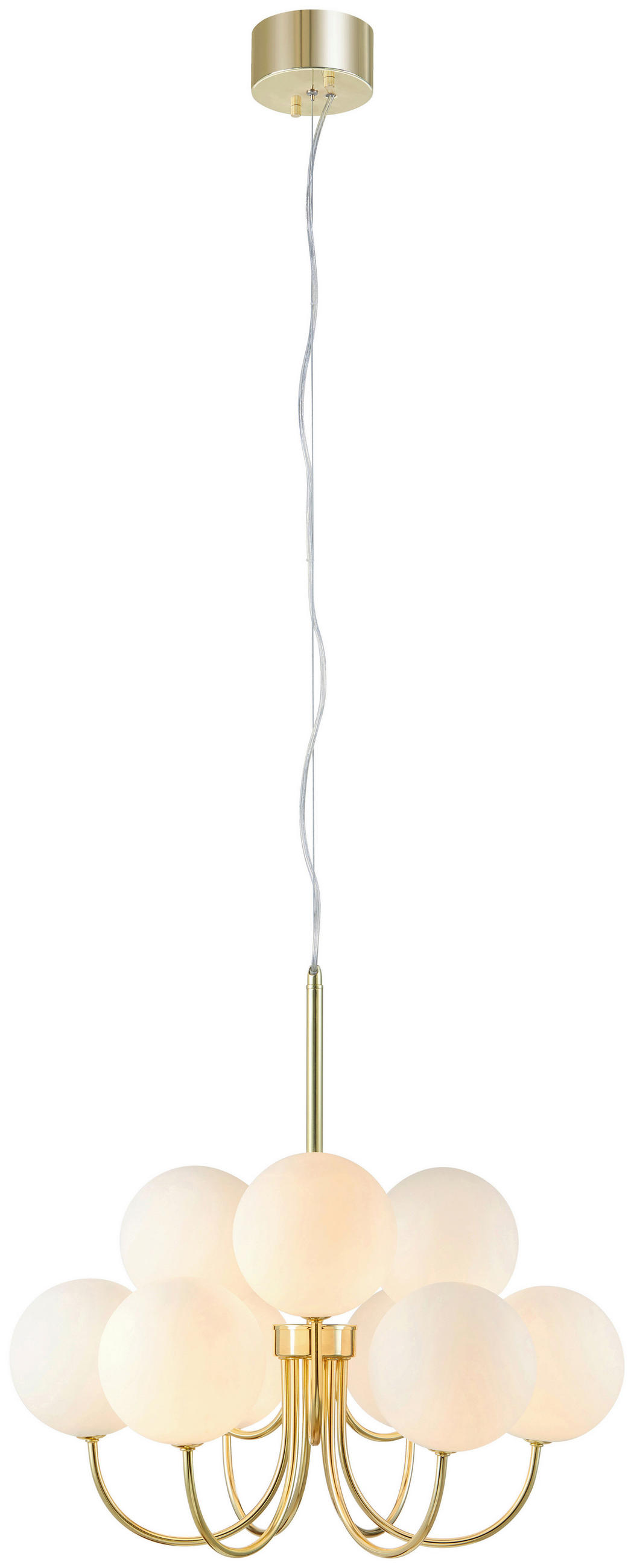 HÄNGELEUCHTE Bianco 57/54/57 cm   - Goldfarben/Weiß, Basics (57/54/57cm) - Markslöjd