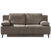 SCHLAFSOFA in Cord Dunkelbraun  - Dunkelbraun/Schwarz, Modern, Textil/Metall (197/92/88cm) - Novel