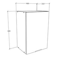 KÜCHENOBERSCHRANK 40/60/31 cm  in Anthrazit, Weiss  - Weiss/Anthrazit, Trend, Holzwerkstoff/Kunststoff (40/60/31cm) - MID.YOU