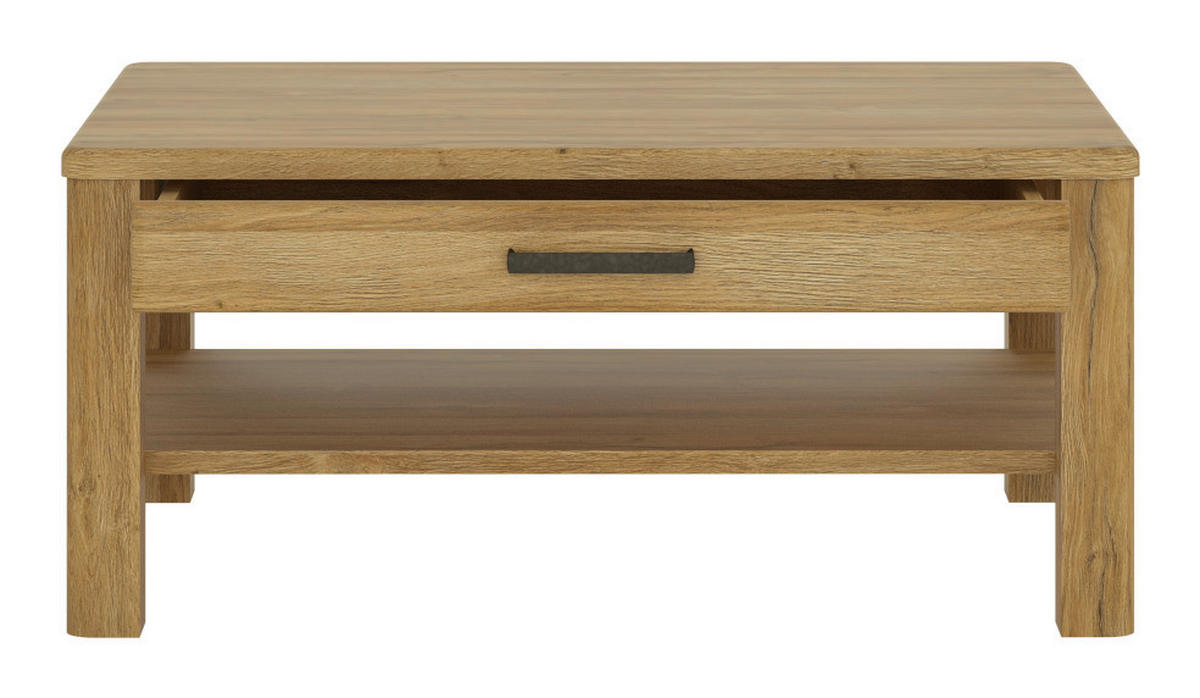 KLUBSKA MIZA, 100/45,6/75 cm barve hrasta  - barve kroma/barve hrasta, Design, umetna masa/leseni material (100/45,6/75cm) - Landscape