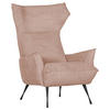 OHRENSESSEL in Cord Rosa  - Schwarz/Rosa, Konventionell, Textil/Metall (83/110/92cm) - MID.YOU