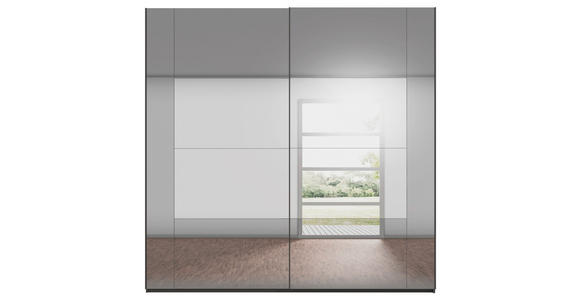 SCHWEBETÜRENSCHRANK  in Graphitfarben  - Graphitfarben, Design, Glas/Holzwerkstoff (226/223/68cm) - Xora