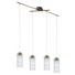 LED-HÄNGELEUCHTE - Nickelfarben, Design, Glas/Metall (90,5/36/110cm) LED-HÄNGELEUCHTE - Nickelfarben, Design, Glas/Metall (90,5/36/110cm)